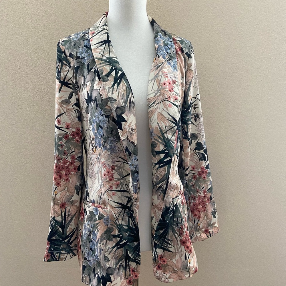 Zara Multicolor Floral Blazer